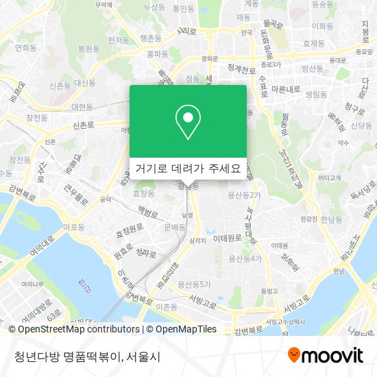 청년다방 명품떡볶이 지도