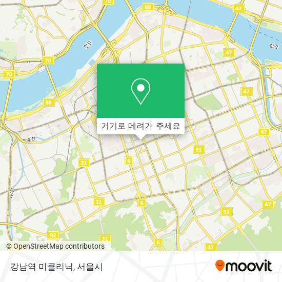 강남역 미클리닉 지도