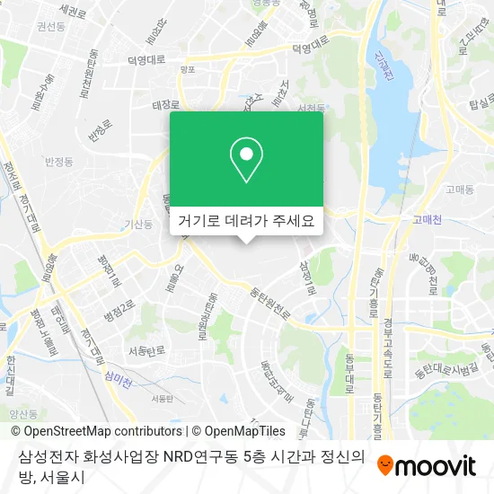 삼성전자 화성사업장 NRD연구동 5층 시간과 정신의 방 지도