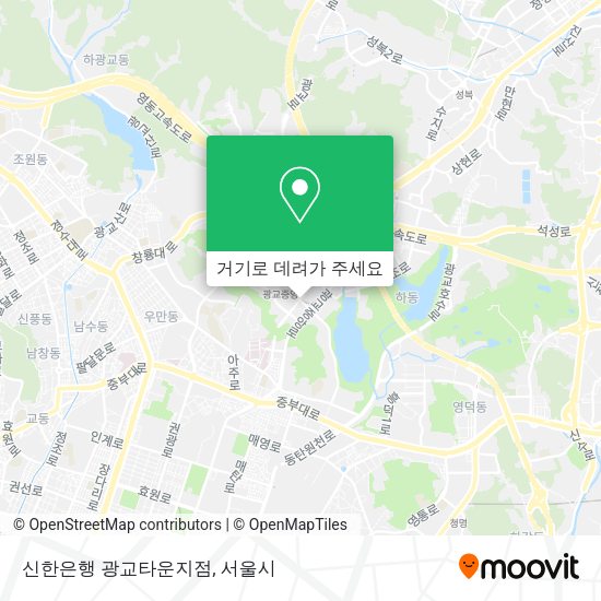 신한은행 광교타운지점 지도
