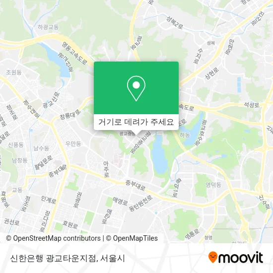신한은행 광교타운지점 지도