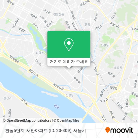 흰돌5단지, 서안아파트 (ID: 20-309) 지도