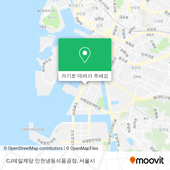 CJ제일제당 인천냉동식품공장 지도