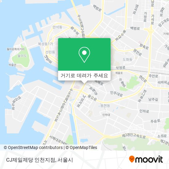 CJ제일제당 인천지점 지도