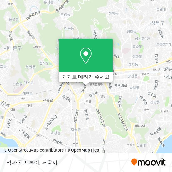석관동 떡볶이 지도
