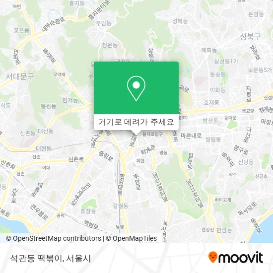 석관동 떡볶이 지도