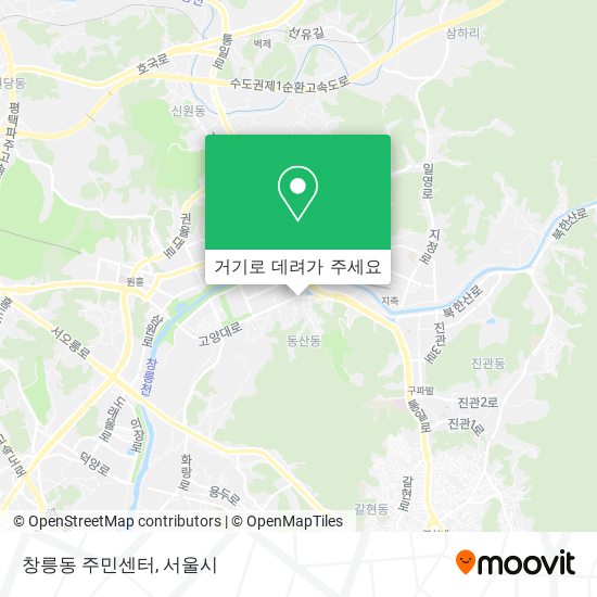 창릉동 주민센터 지도