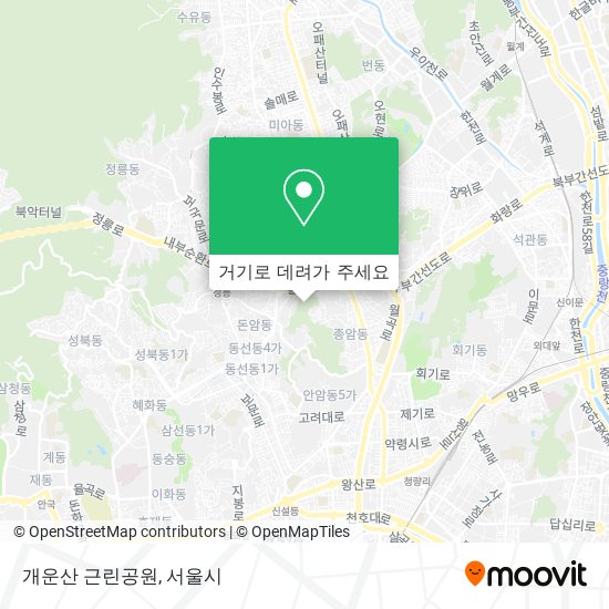 개운산 근린공원 지도