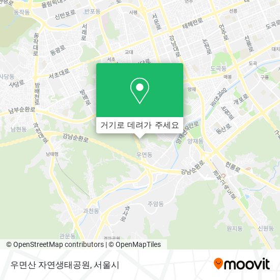 우면산 자연생태공원 지도