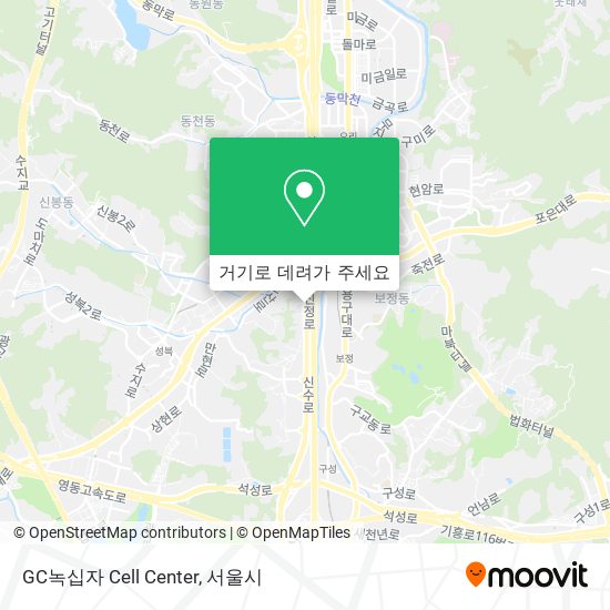 GC녹십자 Cell Center 지도