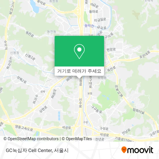 GC녹십자 Cell Center 지도