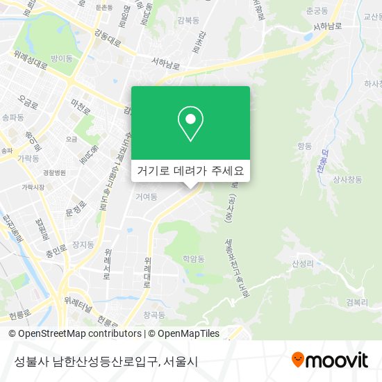 성불사 남한산성등산로입구 지도