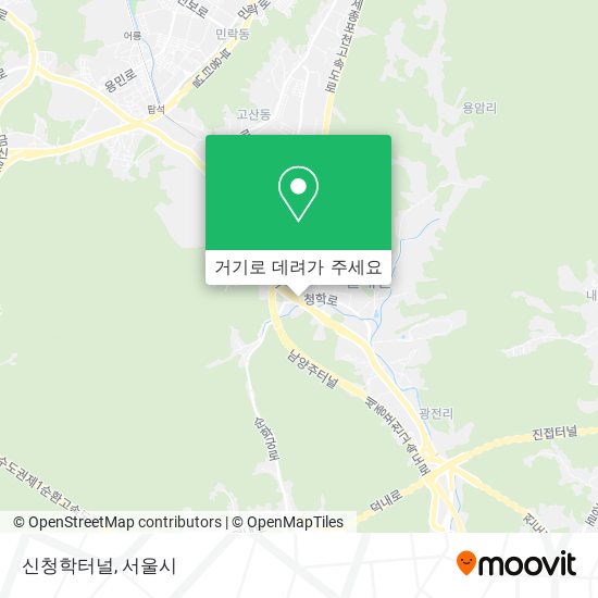 신청학터널 지도