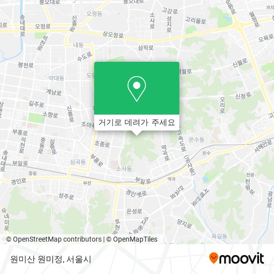 원미산 원미정 지도
