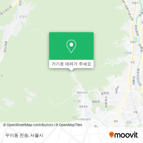 우이동 진송 지도