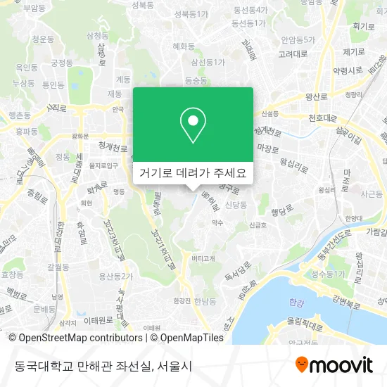 동국대학교 만해관 좌선실 지도