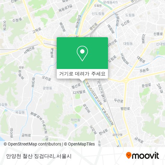 안양천 철산 징검다리 지도