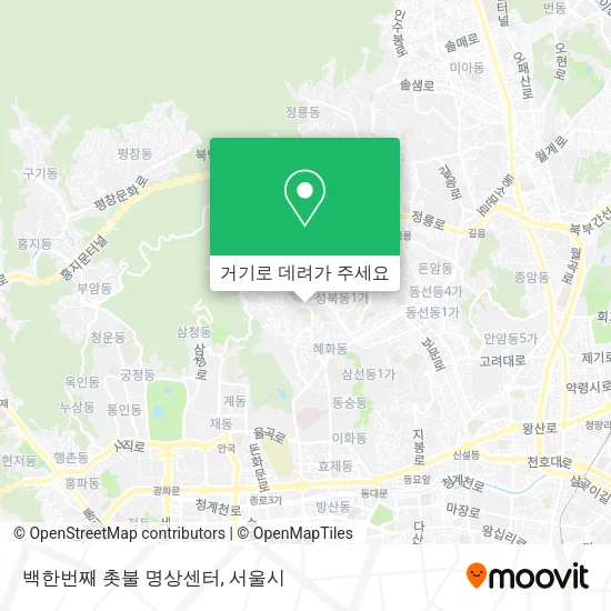 백한번째 촛불 명상센터 지도