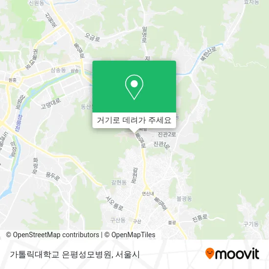 가톨릭대학교 은평성모병원 지도