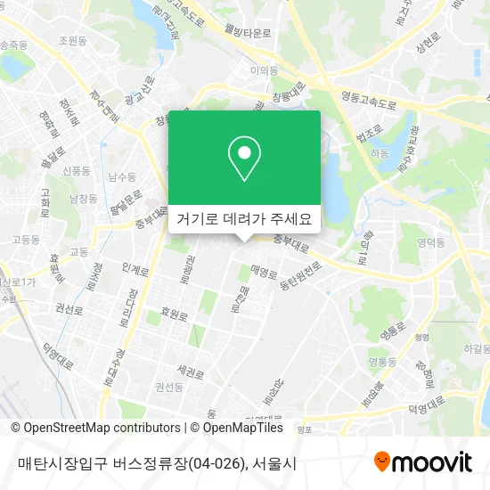 매탄시장입구 버스정류장(04-026) 지도