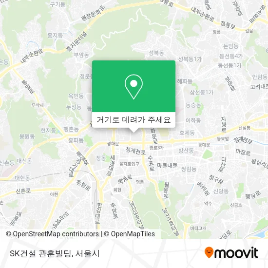 SK건설 관훈빌딩 지도