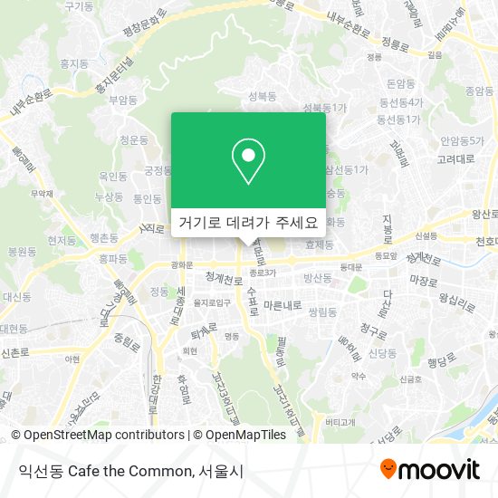 익선동 Cafe the Common 지도