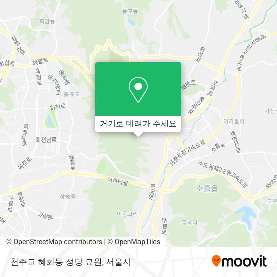 천주교 혜화동 성당 묘원 지도