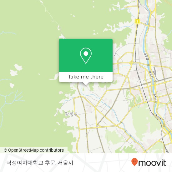 덕성여자대학교 후문 지도