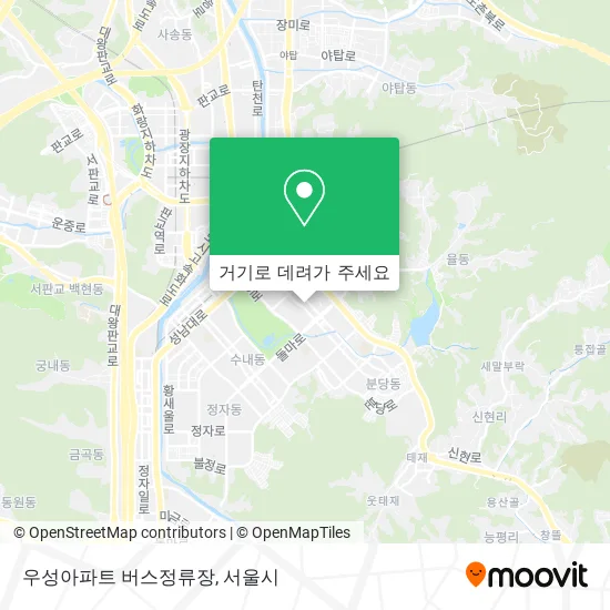 우성아파트 버스정류장 지도