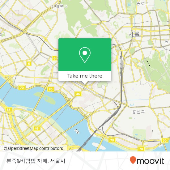 본죽&비빔밥 까페 지도