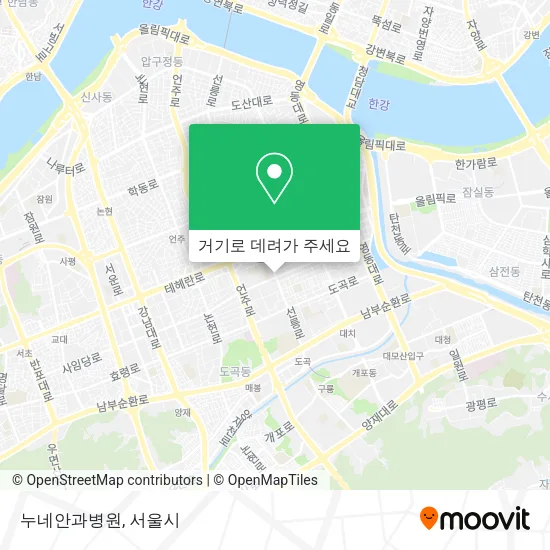 누네안과병원 지도