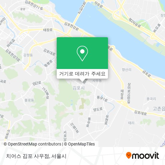 치어스 김포 사우점 지도