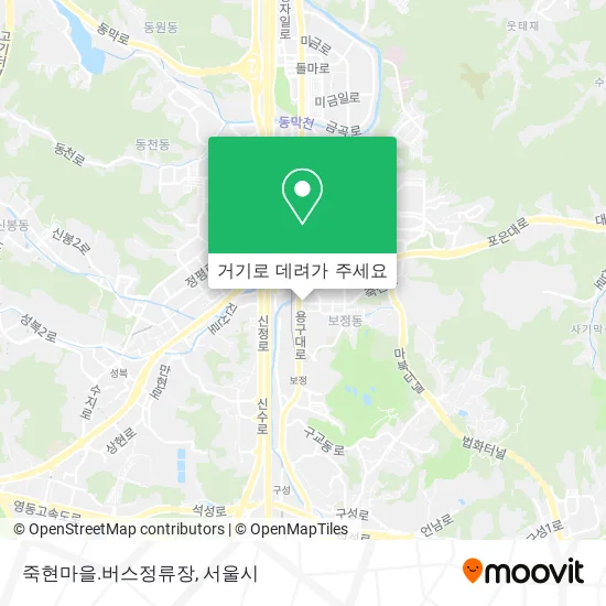 죽현마을.버스정류장 지도