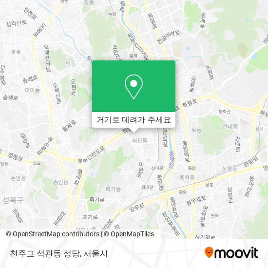 천주교 석관동 성당 지도