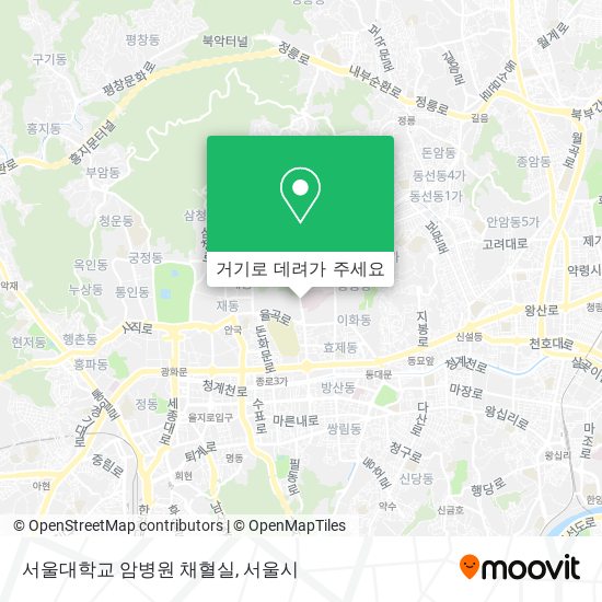 서울대학교 암병원 채혈실 지도