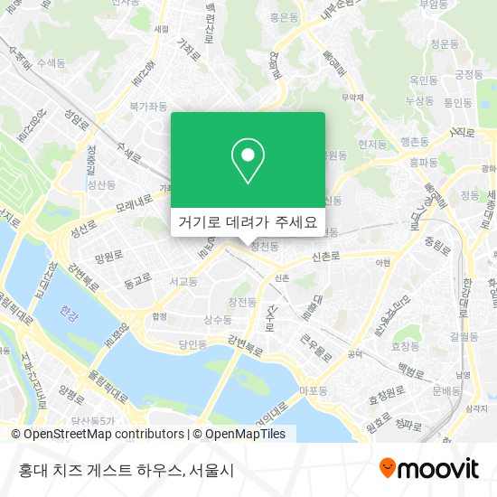 홍대 치즈 게스트 하우스 지도