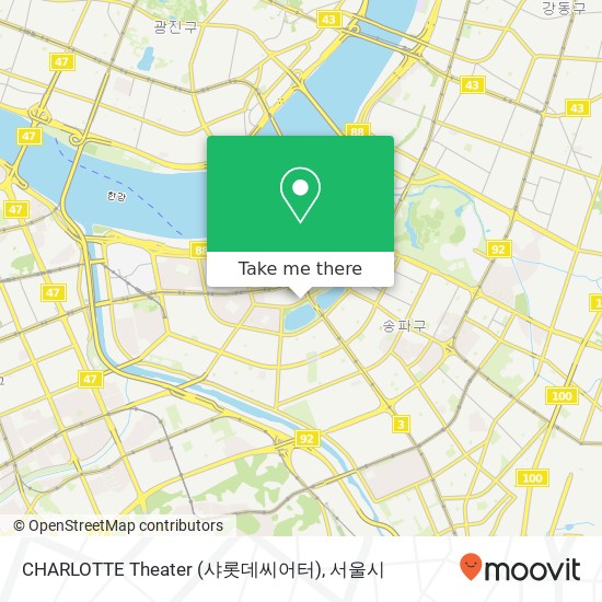 CHARLOTTE Theater (샤롯데씨어터) 지도