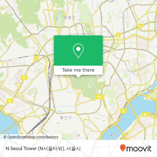 N Seoul Tower (N서울타워) 지도