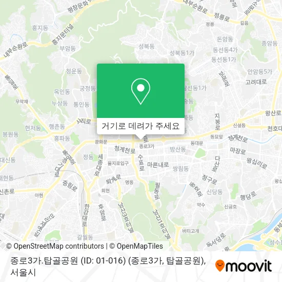 종로3가.탑골공원 (ID: 01-016) (종로3가, 탑골공원) 지도