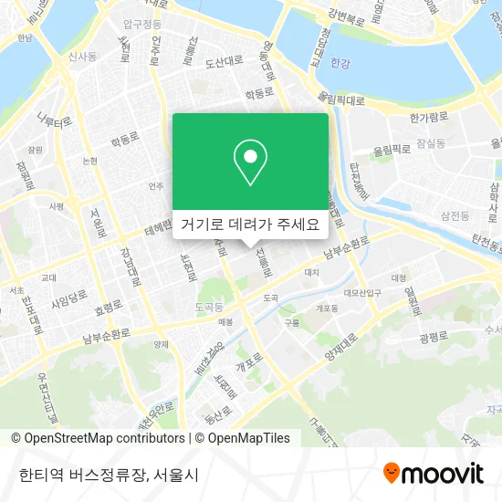 한티역 버스정류장 지도