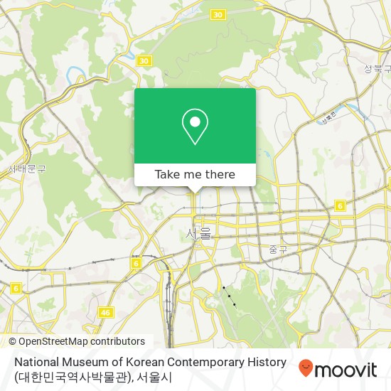 National Museum of Korean Contemporary History (대한민국역사박물관) 지도