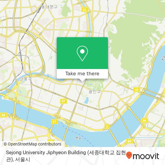 Sejong University Jiphyeon Building (세종대학교 집현관) 지도