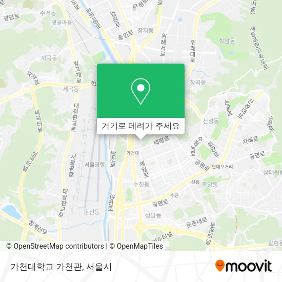 가천대학교 가천관 지도