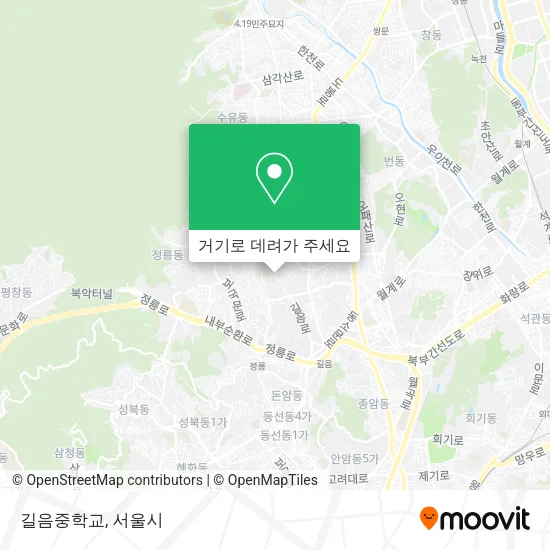 길음중학교 지도