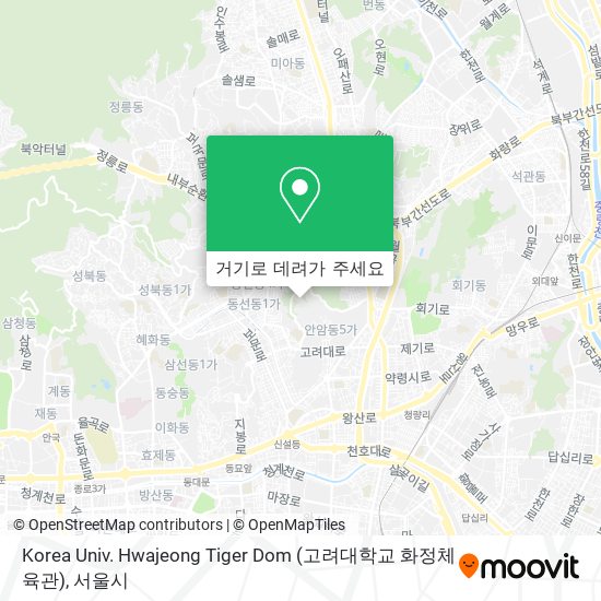 Korea Univ. Hwajeong Tiger Dom (고려대학교 화정체육관) 지도