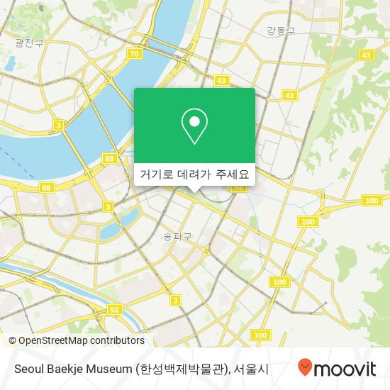 Seoul Baekje Museum (한성백제박물관) 지도