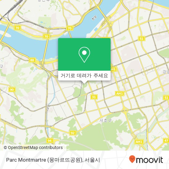 Parc Montmartre (몽마르뜨공원) 지도