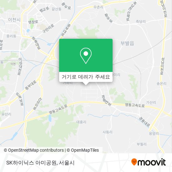 SK하이닉스 아미공원 지도