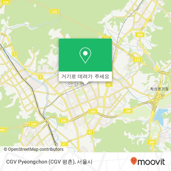 CGV Pyeongchon (CGV 평촌) 지도