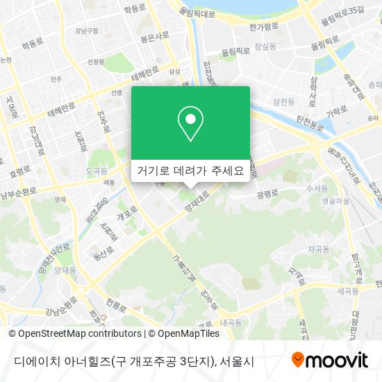 디에이치 아너힐즈(구 개포주공 3단지) 지도